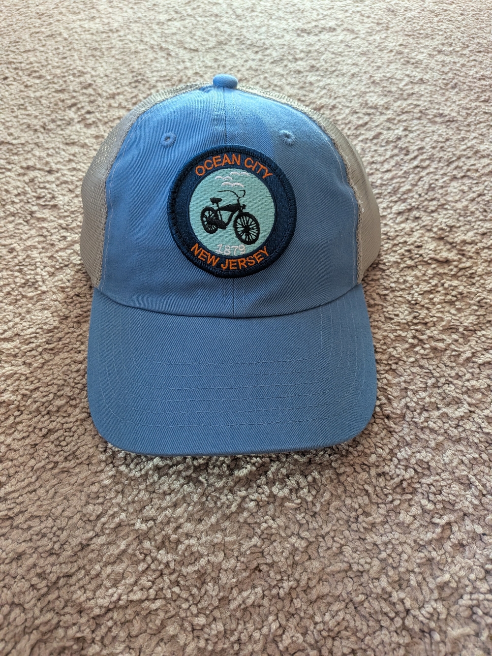 Ocean City New Jersey Blue & Cream Trucker Hat